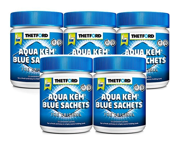 Pakkepris på Thetford Aqua Blue Sachets 75 stk