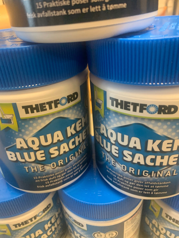 Sanitærmiddel Thetford Blue Sachets 15 Blå - markedsleder`n for båt og camping