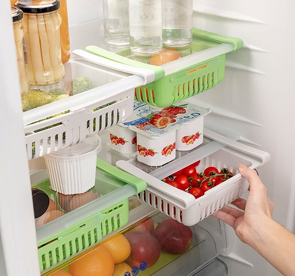Kjøleskapshyller justerbare fra InnovaGoods  (Pakke med 2)